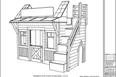 Iso view lead blueprint from package produced for clubhouse bed design.