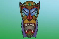 Monkey Tiki design. Illustrator and Photoshop.