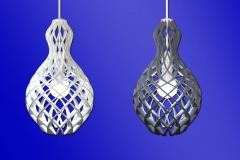 Ribbed 3D print lamp concept. 3ds Max.