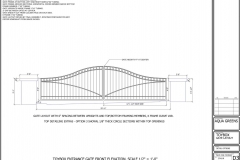 Gate elevation concept design blueprint, for Aquagreens. AutoCAD.