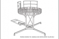 Iso view of golf tee interior structure, part of blueprint package, for Aquagreens. AutoCAD.