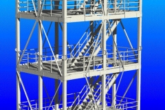 Webpage illustration of crane-liftable tower for cleanroom company. AutoCAD, 2005.