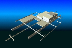 Webpage illustration of grid system, for cleanroom company. AutoCAD, 2004.