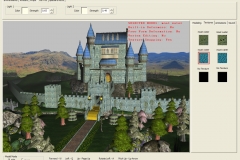 Interactive interface for A3D website, showing castle and terrain created for demo.