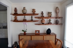 I refinished the dining room set before making shelves.