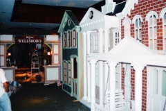 Buildings 11'-6" tall, had lights inside, entire top was open. All hand painted inside and out.