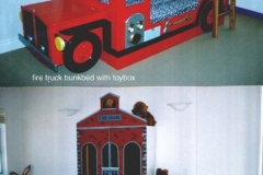 Firetruck themed bedroom set.