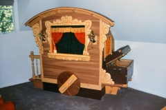 Puppet theater built as part of large 3-bed castle room.