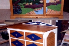 Themed dressers. Lower one gift to my sister for her son.