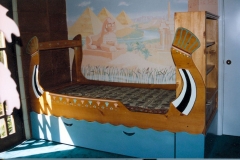 Egyptian themed bed for star of "designing women."