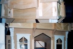 2-story clubhouse bed, shown under construction.