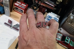 MD ring. 3ds Max model, 3D printed in nickel steel.