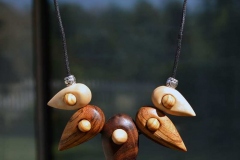 Necklace for  my wife, various exotic woods.