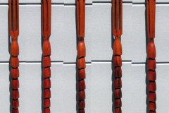 Pontiac Tiki-bird theme walking stick. Mahogany.