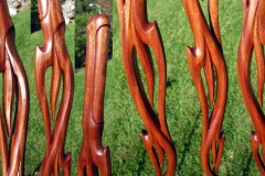 Sunlight really brings out the grain in the sapele.