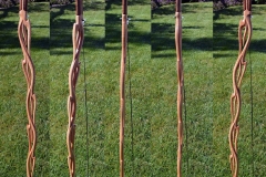 Tiger maple Organic Flame design walking stick. This walking stick won an honorable mention and a Rockler Woodworking industry award at the 2019 Orange County Fair.