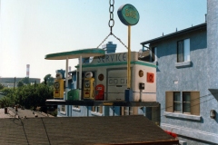 Gas station bird feeder.