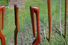 Mid century modern walking stick details.